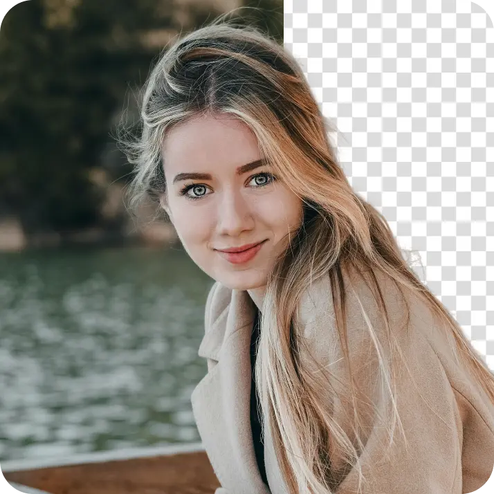 Background removed from photo