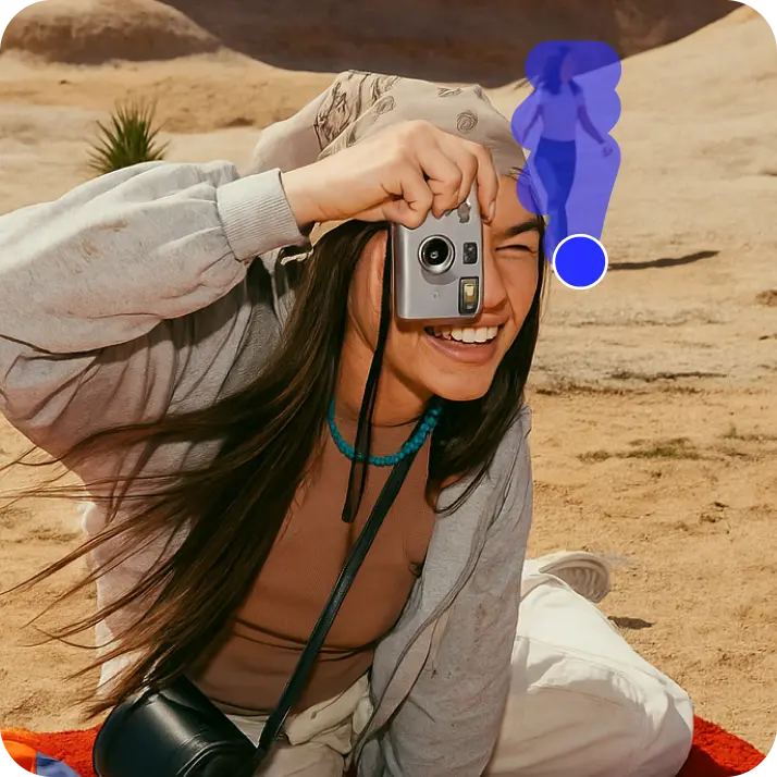 Person removed from background using AI