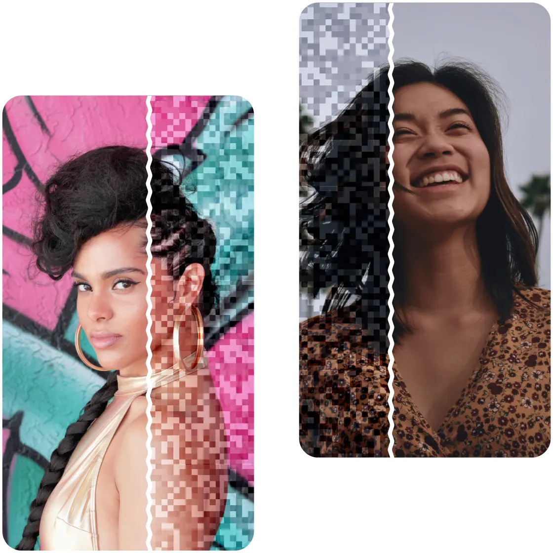 Stylized portrait and scratch removal