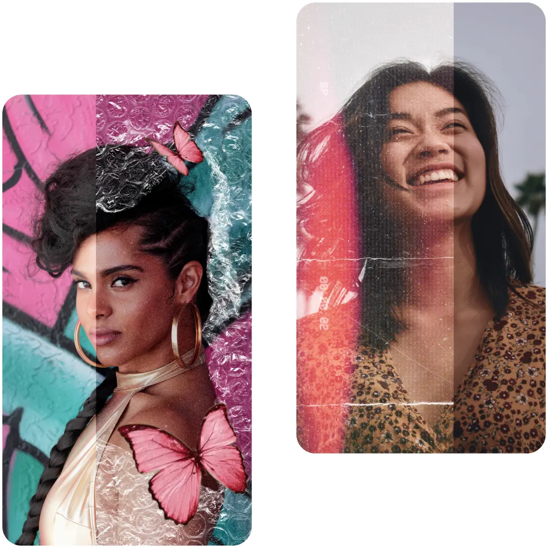 Stylized portrait and scratch removal