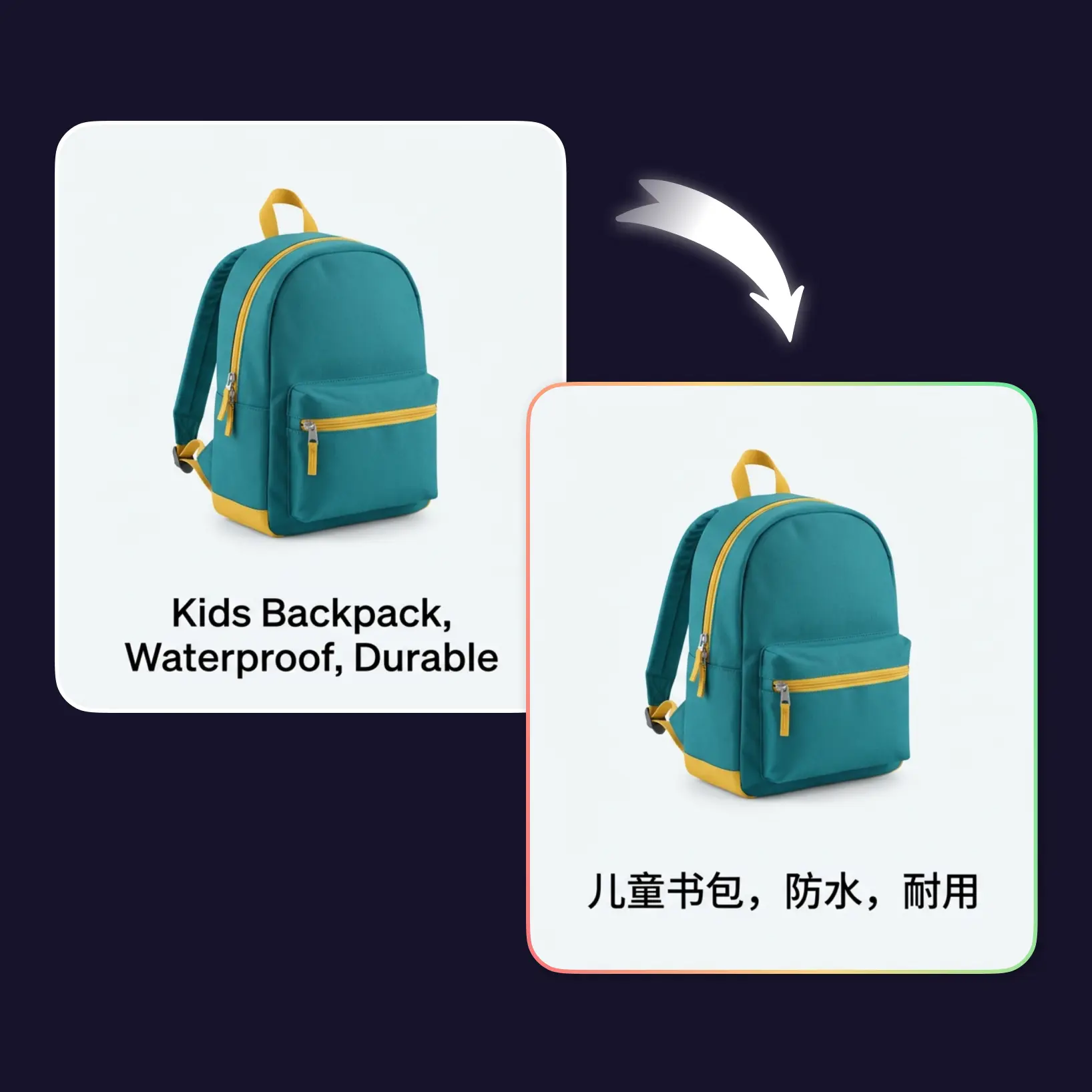 Translate English to Chinese picture with AI