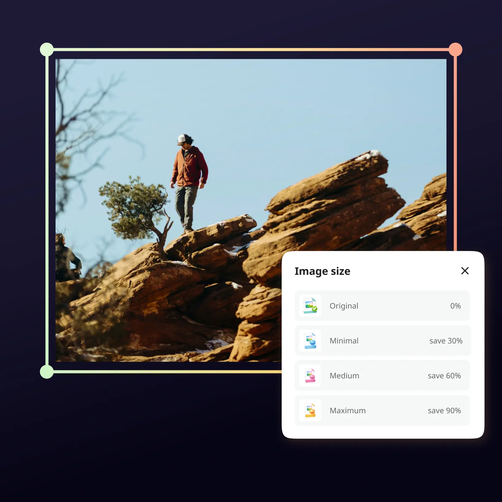 Minimize picture size online