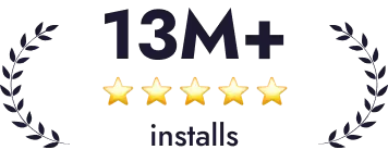 13 million installs and 5-star rating